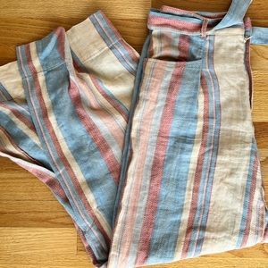 Long cotton linen Anthro pants